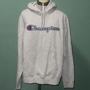 CHAMPION  LOGO PULLOVER HOODIE XL Grey